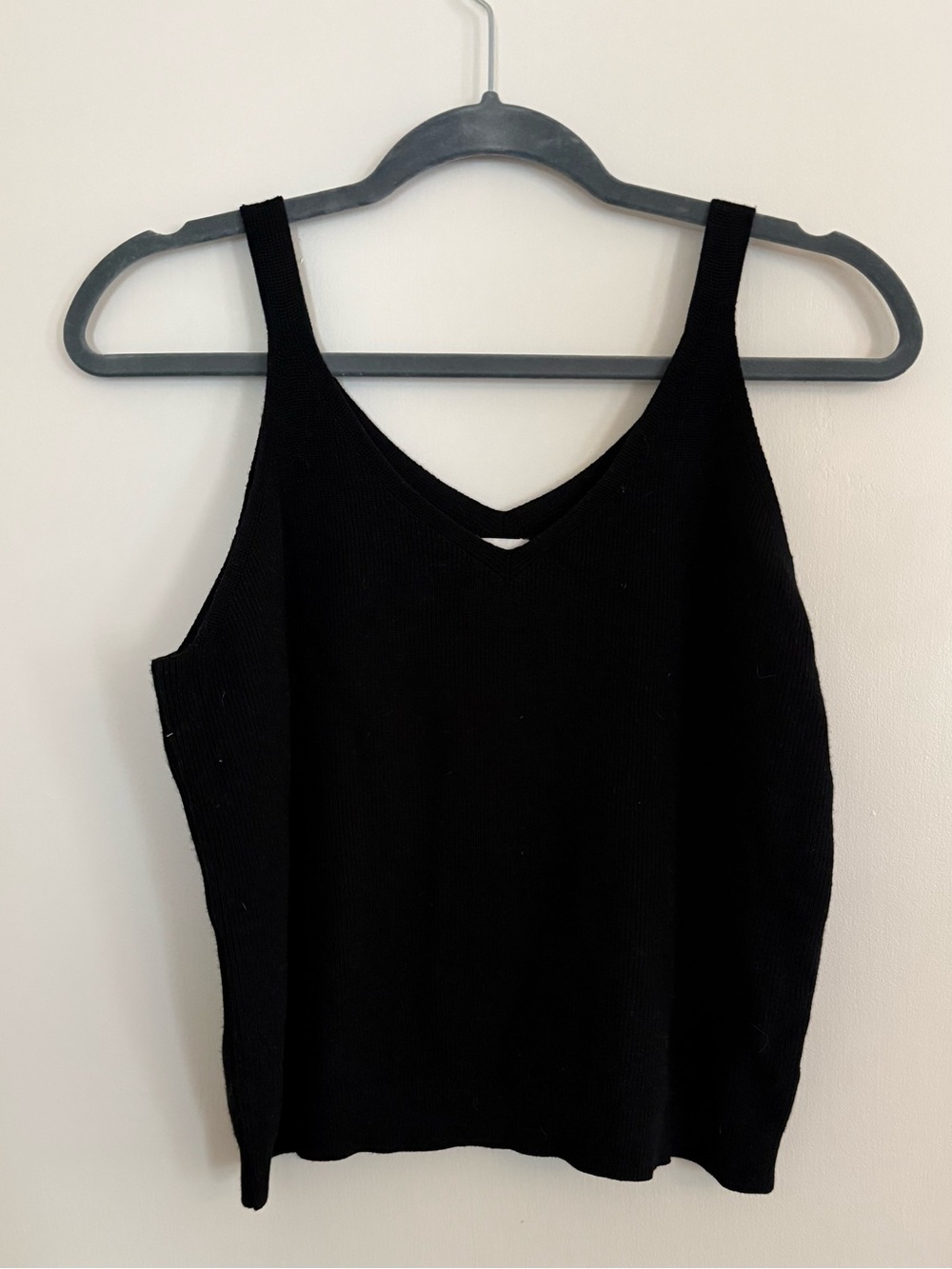a new day Black Knit V-Neck Tank Top
